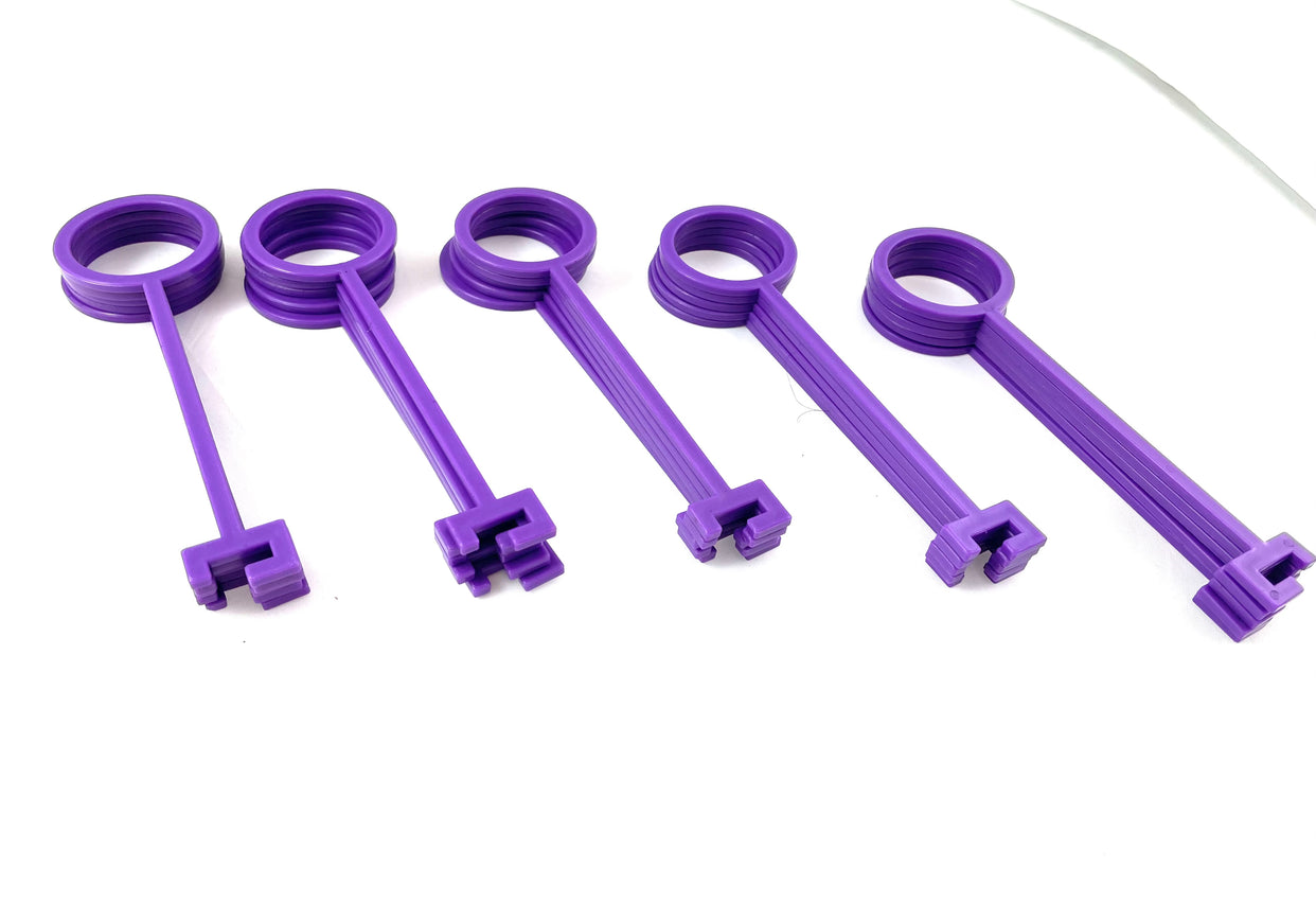 Purple Clay Pigeon Hooks