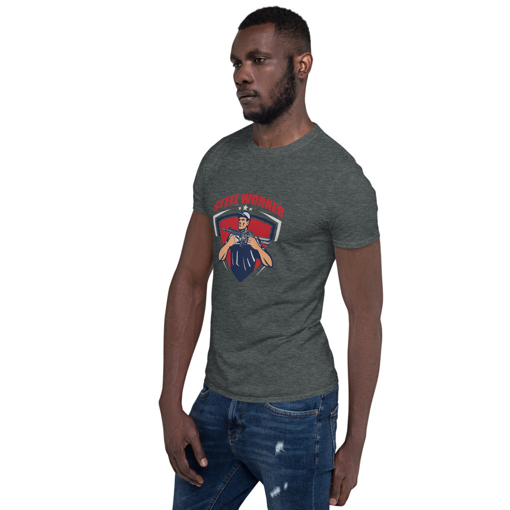 Steel Worker AR15 Short-Sleeve Unisex T-Shirt