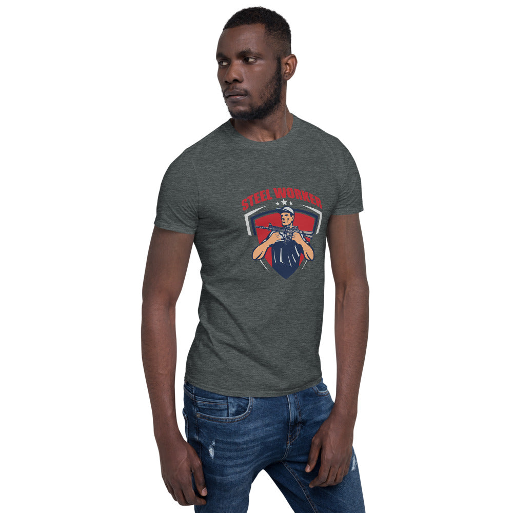 Steel Worker AR15 Short-Sleeve Unisex T-Shirt